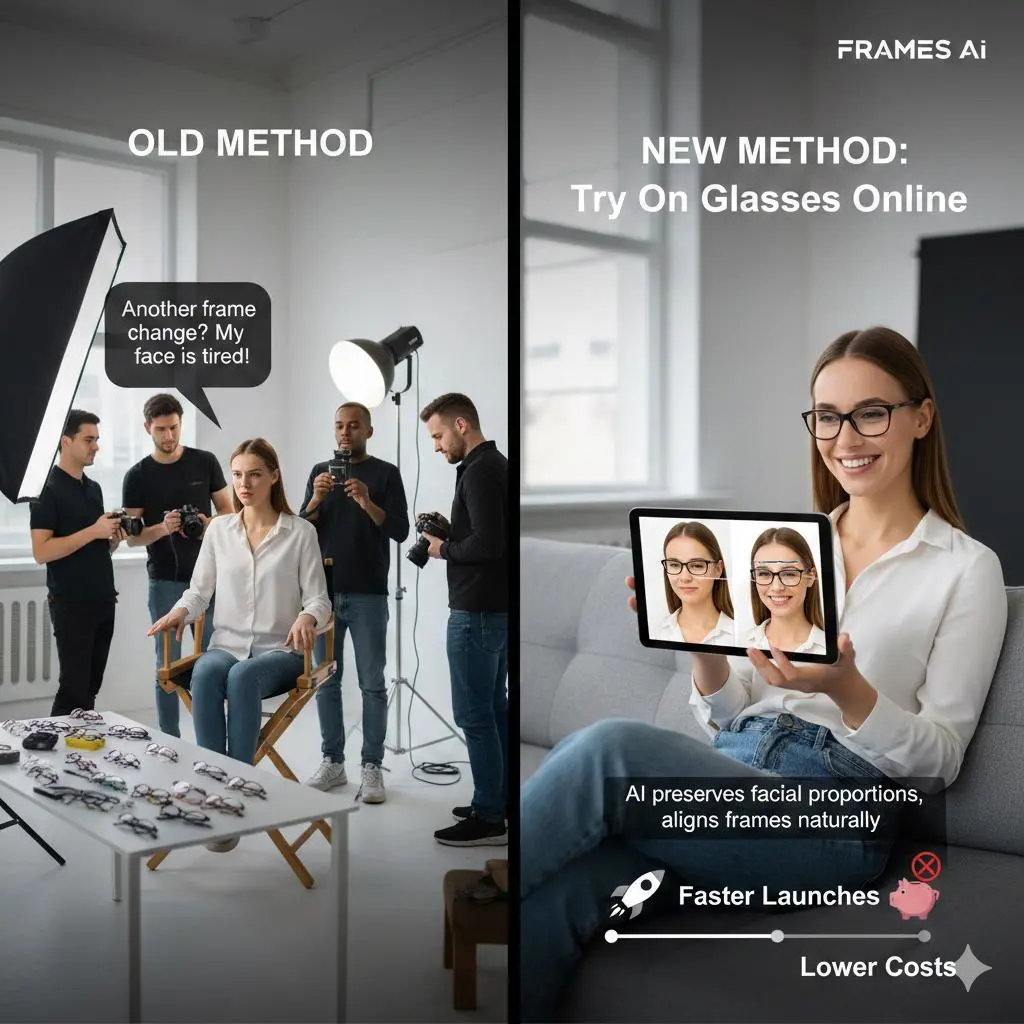 онлайн-примерка очков с ИИ от WeShop AI