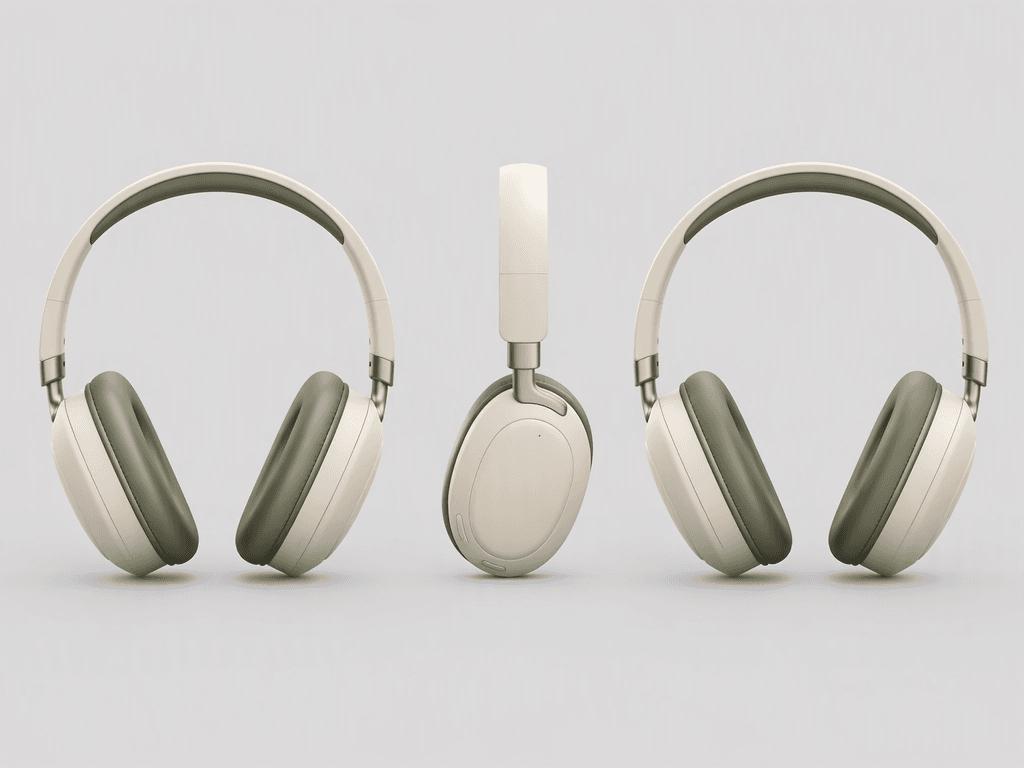 Three-view headphone product reference
