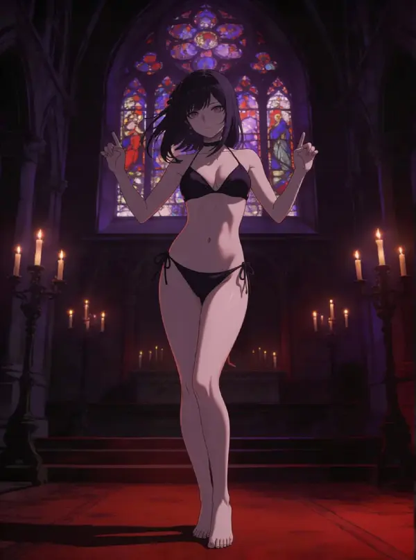 cute anime girl ai bikini by weshop ai