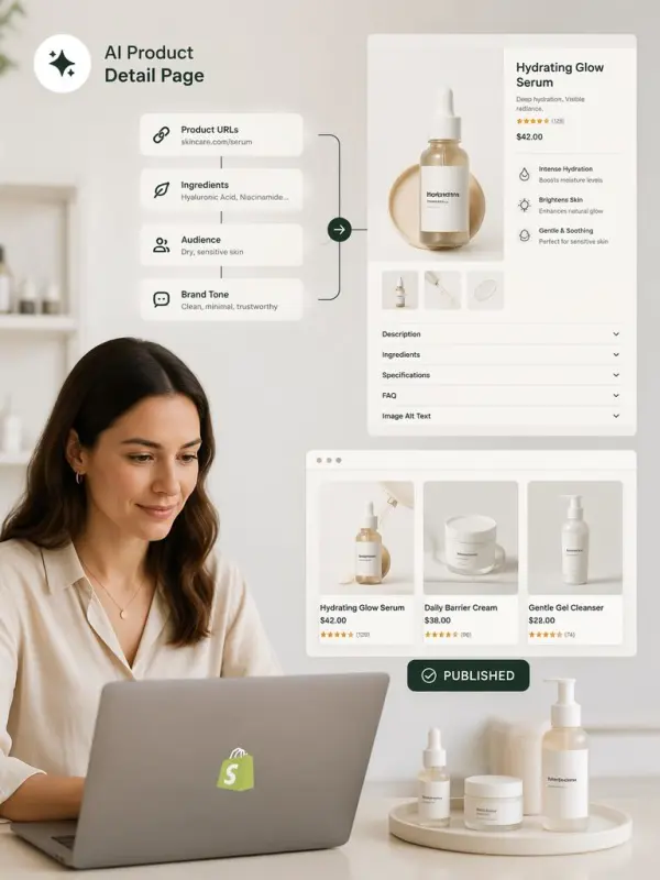 Produktseiten für einen Shopify-Store