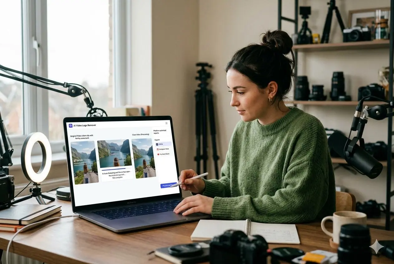 ai logo remover from video by weshop ai