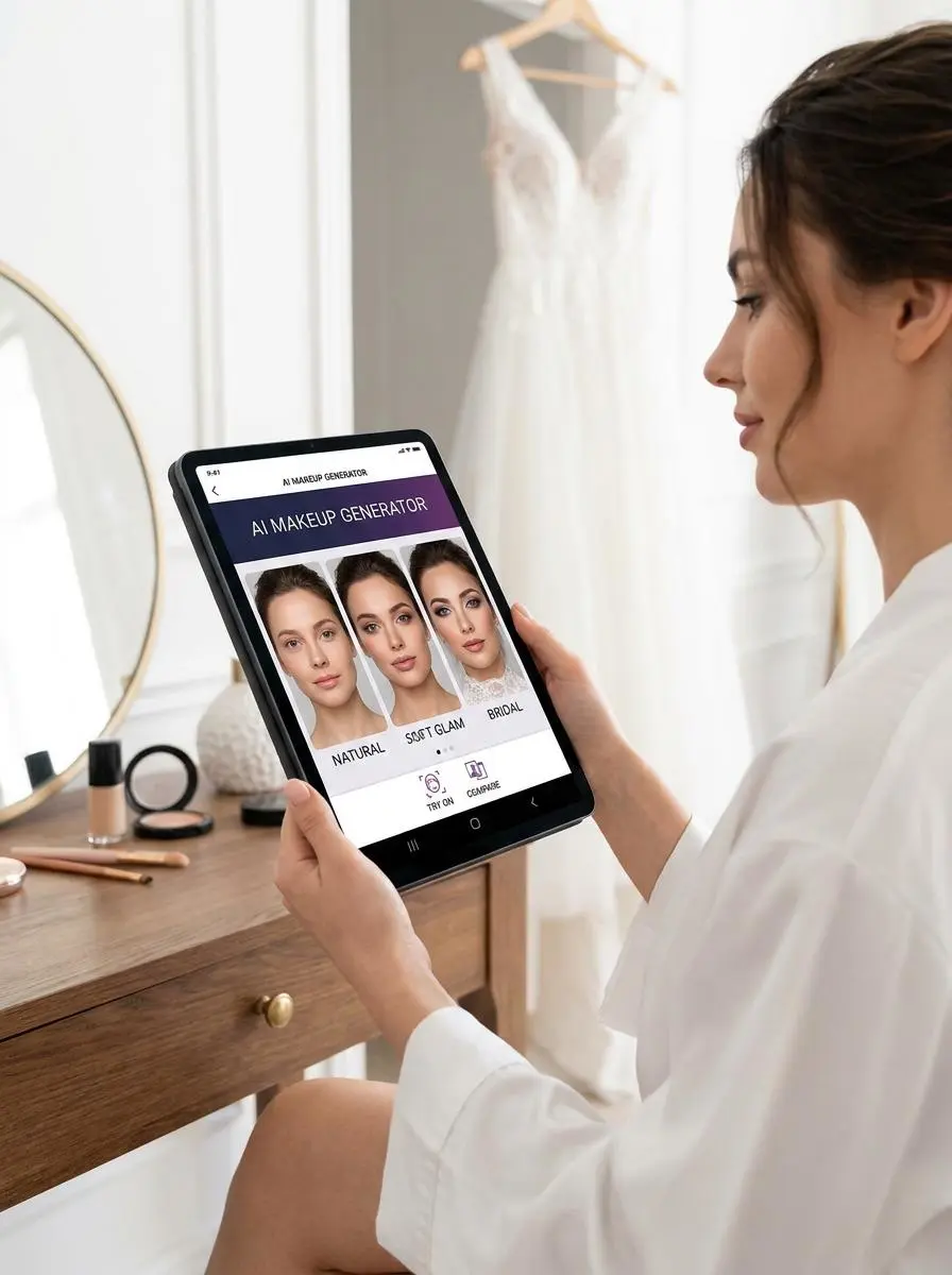 由 WeShop AI 提供的免费 AI 虚拟妆容生成器