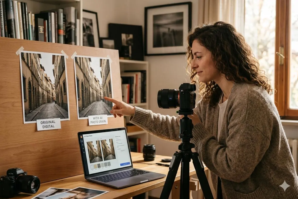 ai photo grain by weshop ai