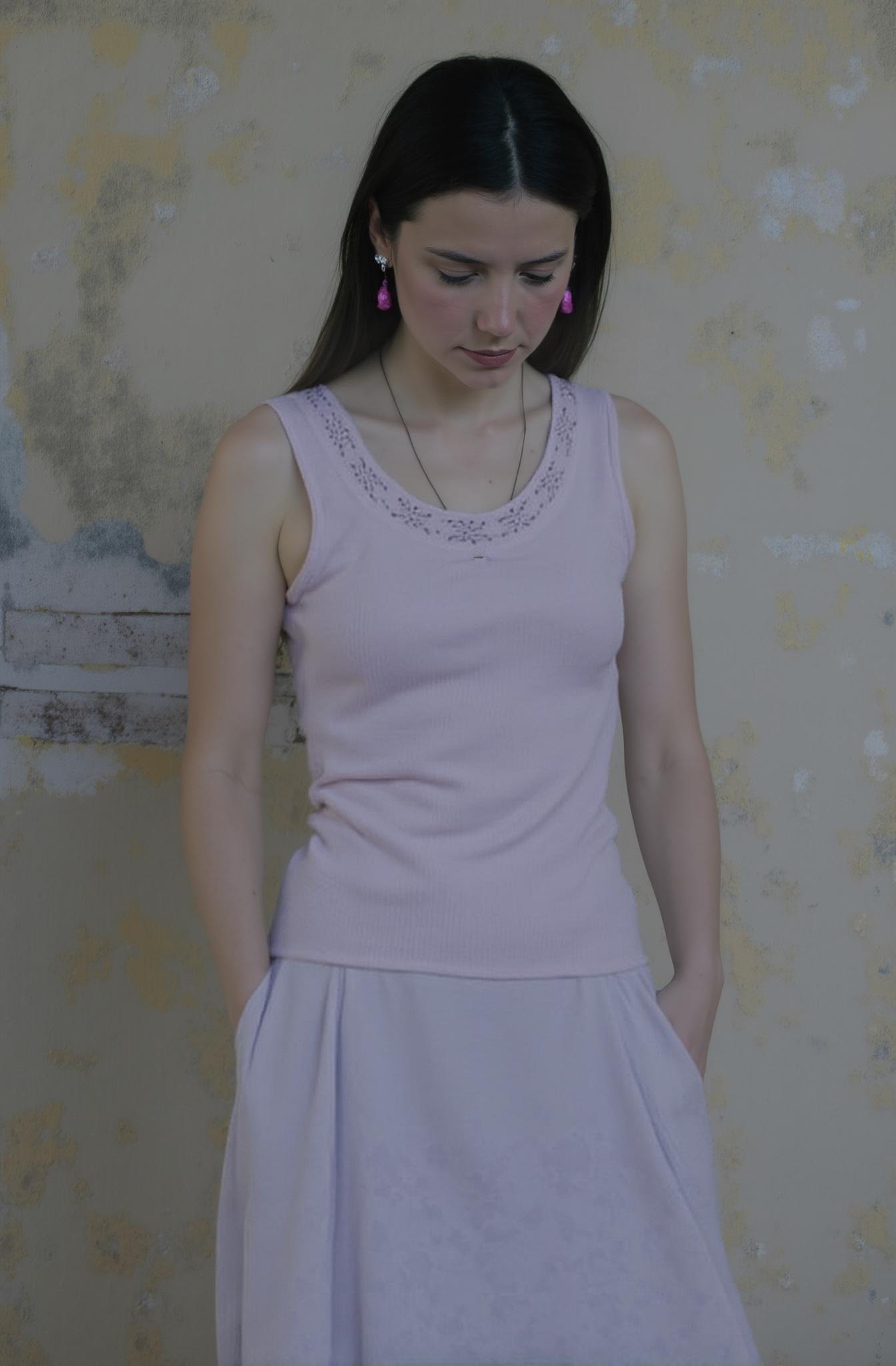 After: Dynamic fashion pose with preserved details ai pose by weshop ai