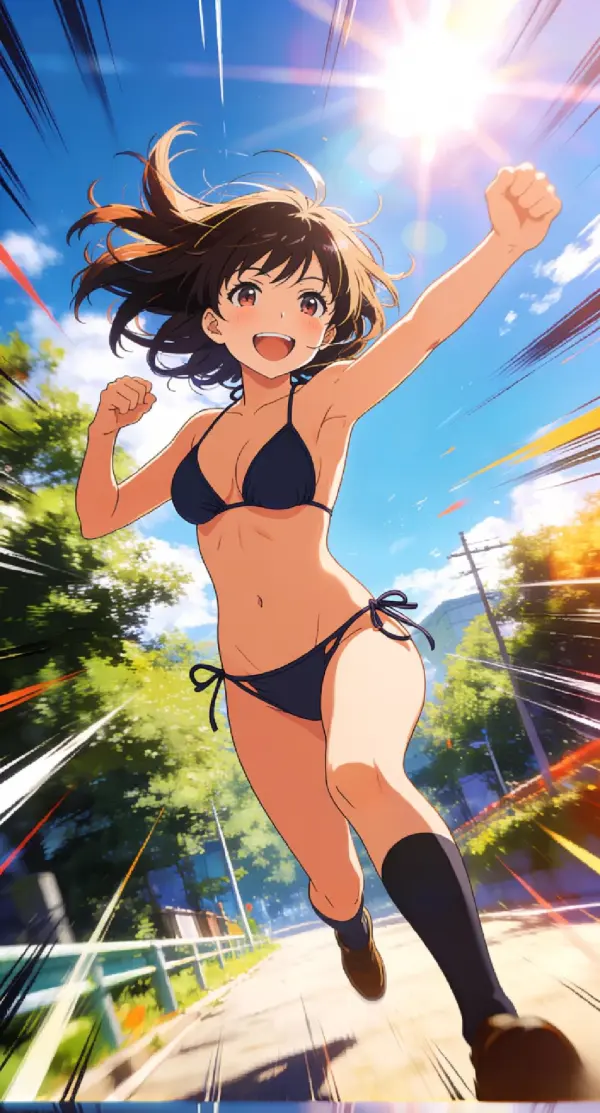 cute anime girl ai bikini by weshop ai