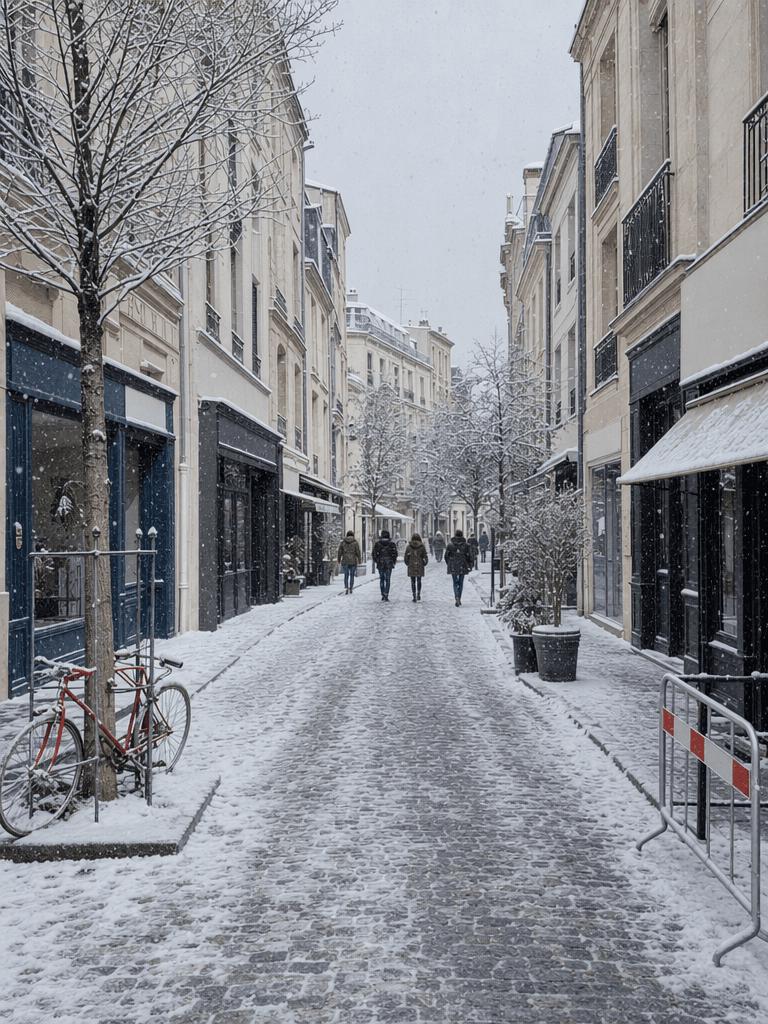 Winter snowfall transformation created with a photo editing prompt