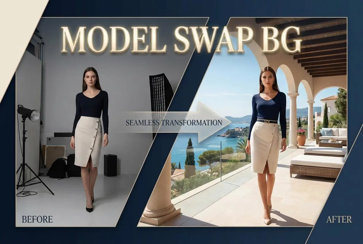 model swap bg by weshop ai
