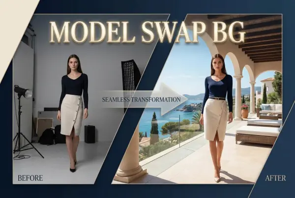 cambio de fondo de modelo por WeShop AI