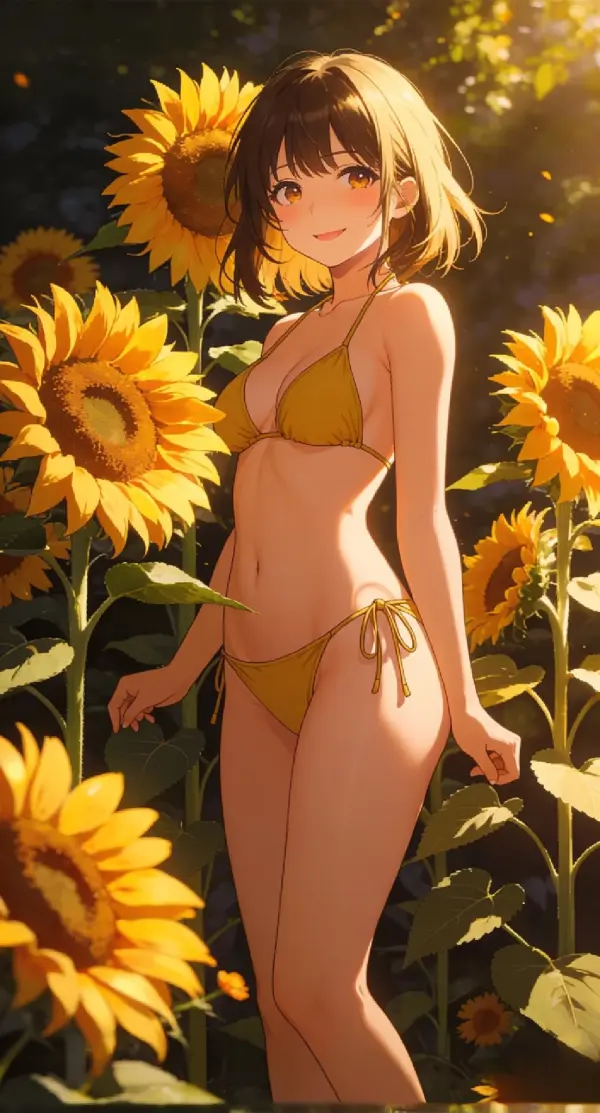 cute anime girl ai bikini by weshop ai