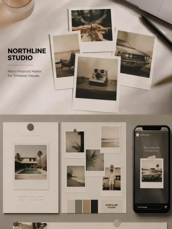polaroid branded social visuals