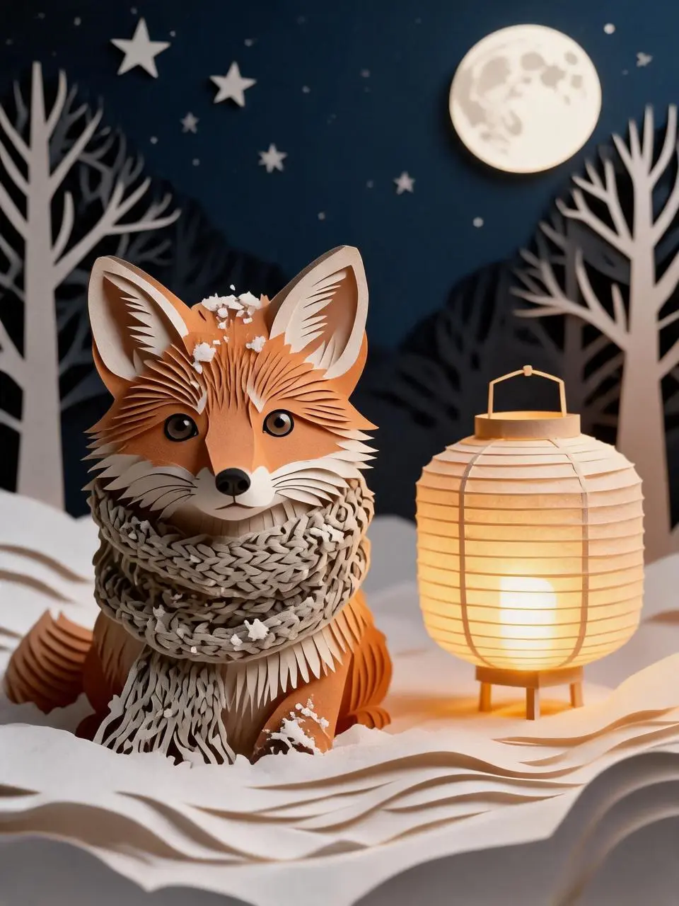WeShop result: Paper-Cut Woodland Fox