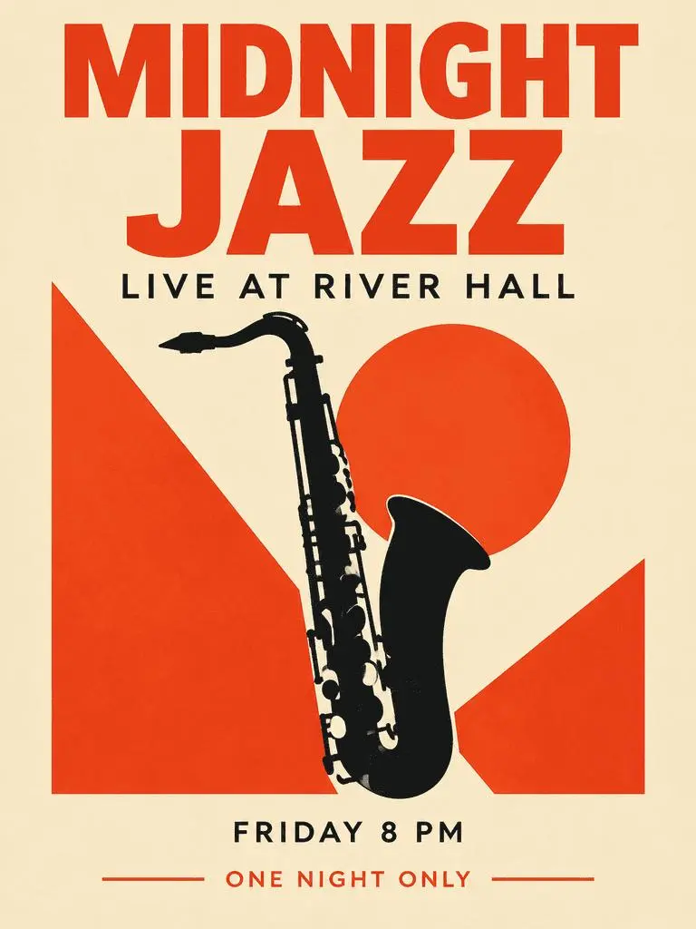 WeShop result: Typography-Led Jazz Poster