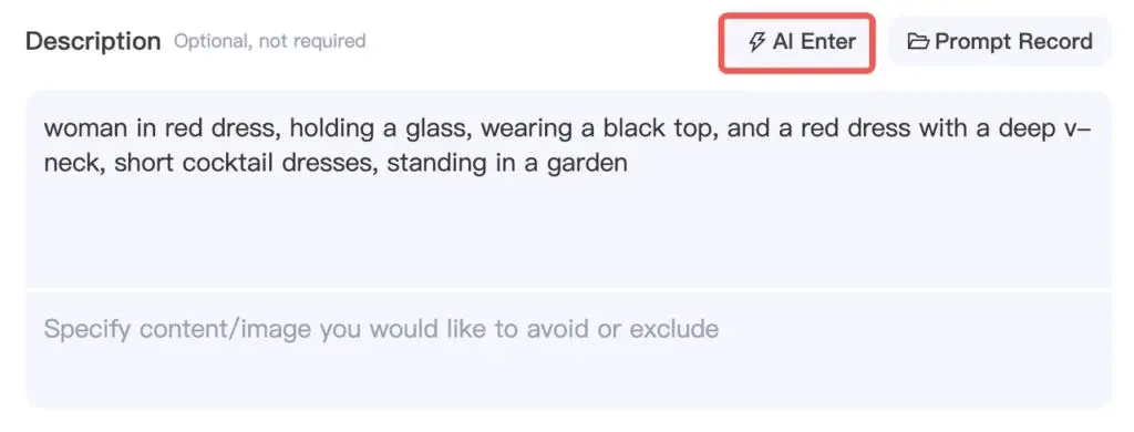 Add a prompt description and review related controls