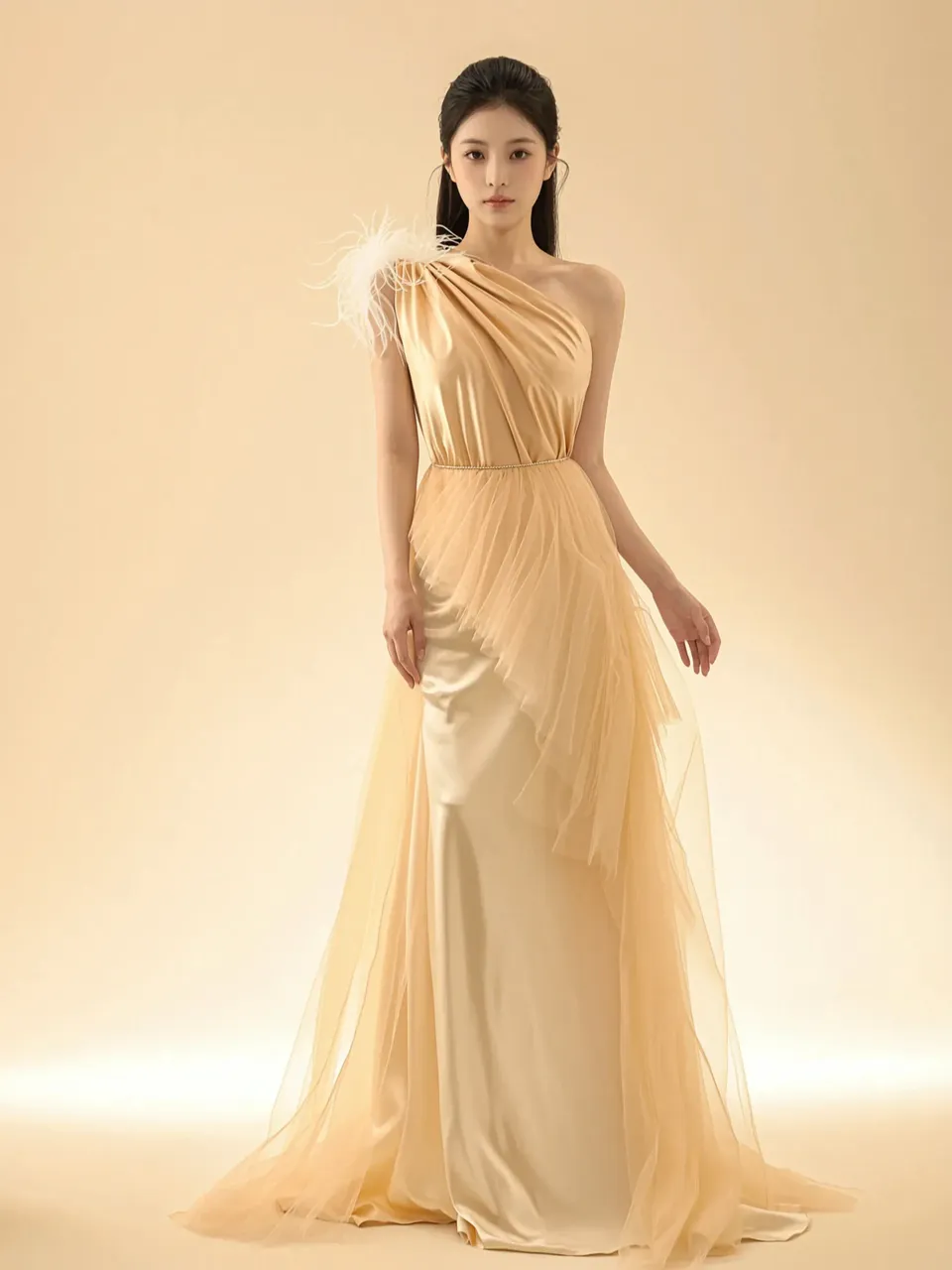 Champagne-colored dress reference