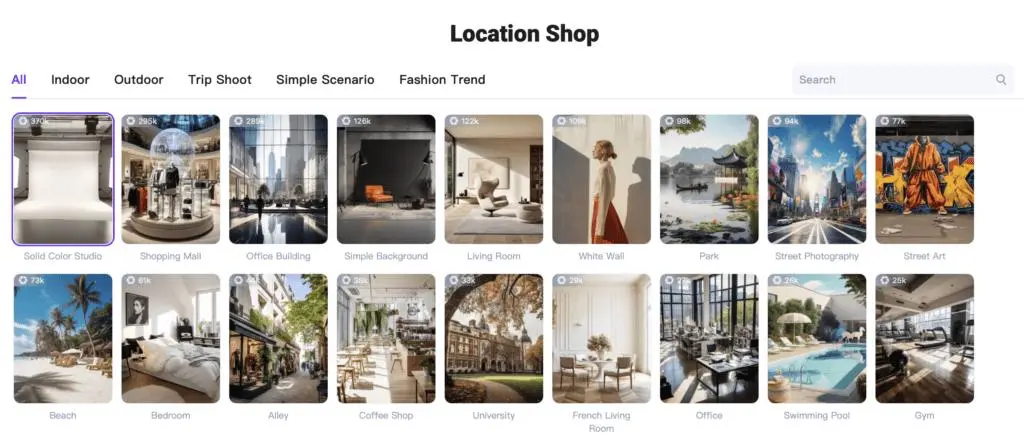 Choose a new AI Location or describe the scene
