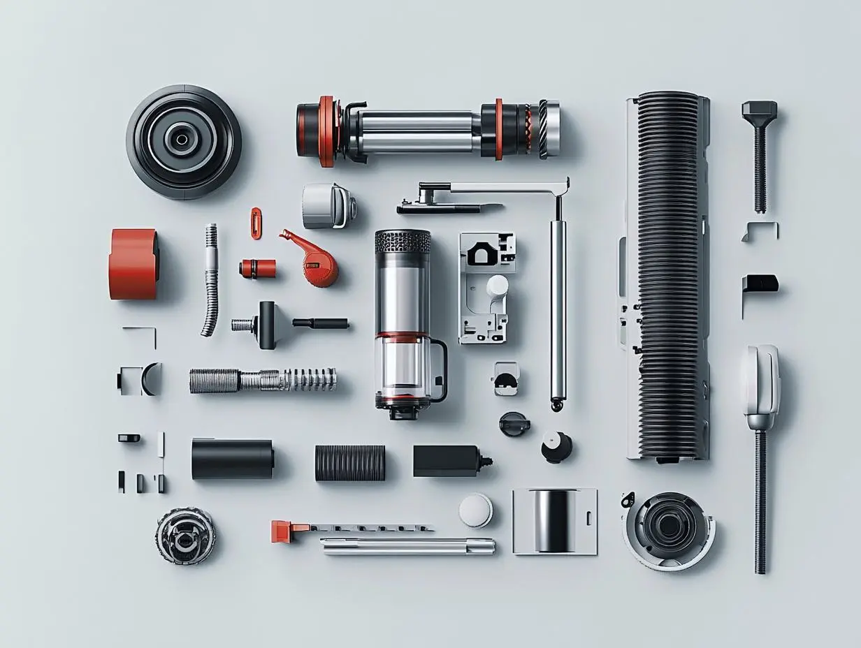 WeShop result: A Neatly Arranged Collection Of Mechanical Components And Parts Is…