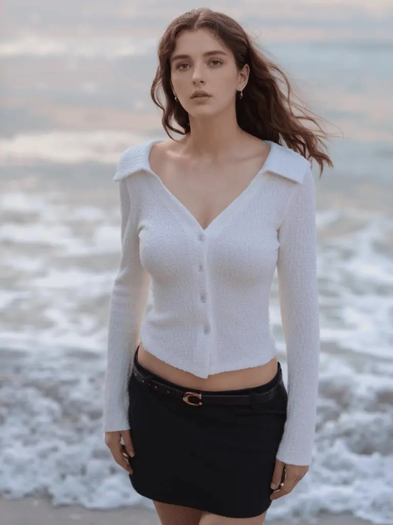 Virtual Try-On example beside the sea