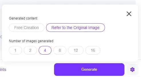 Review generation mode and output settings