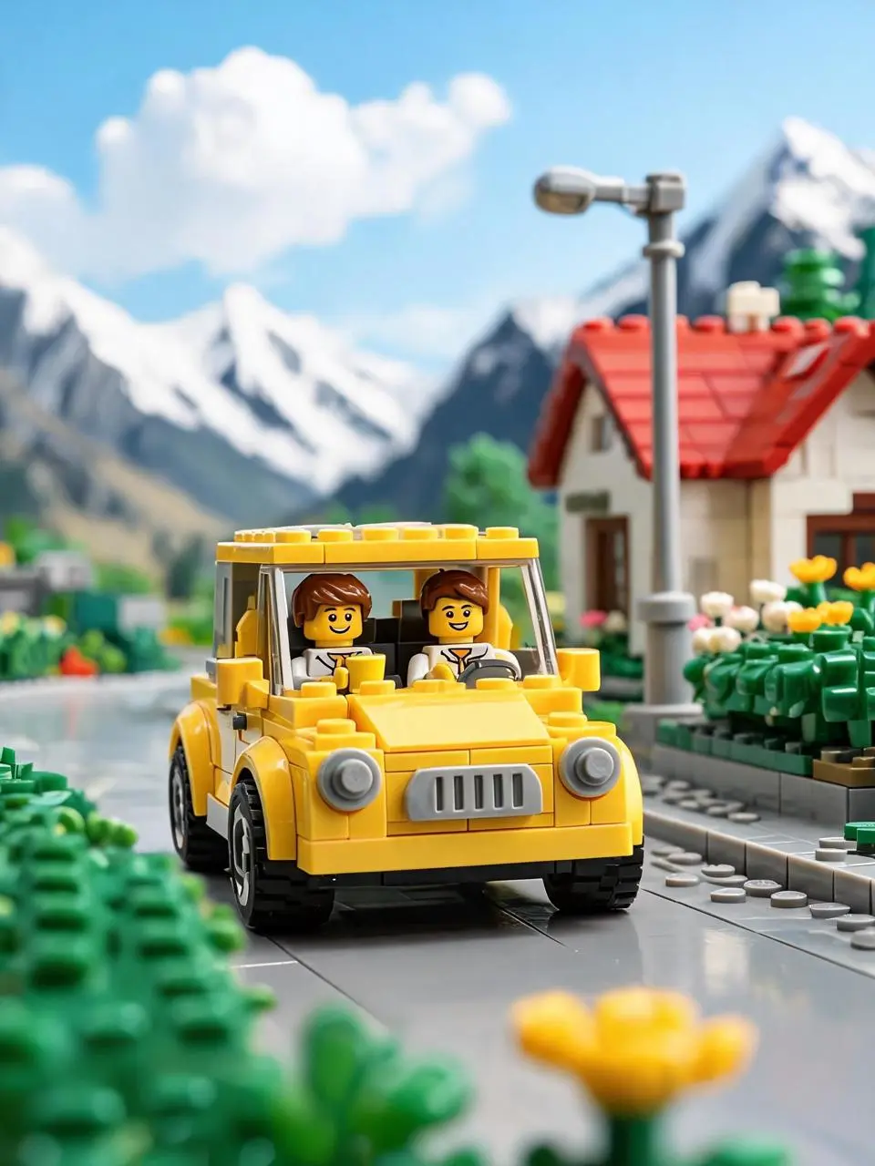 WeShop result: Toy Car in the Mountains