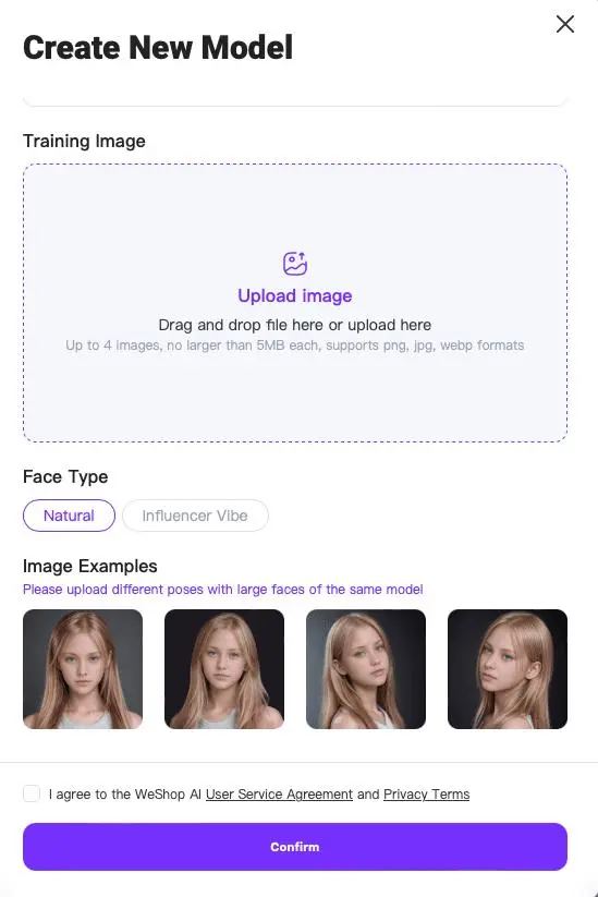Create a custom model from a reference image