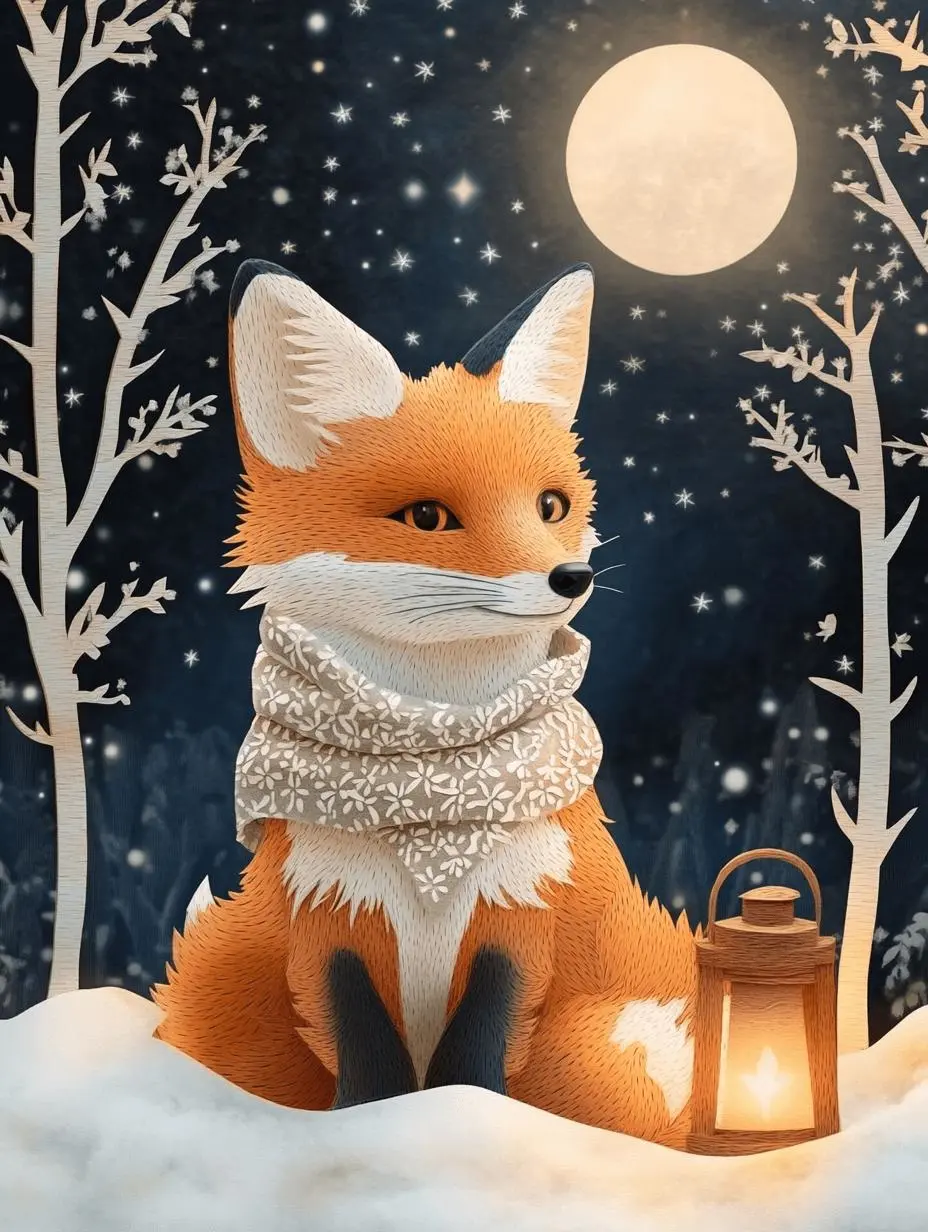 WeShop result: Paper-Cut Woodland Fox
