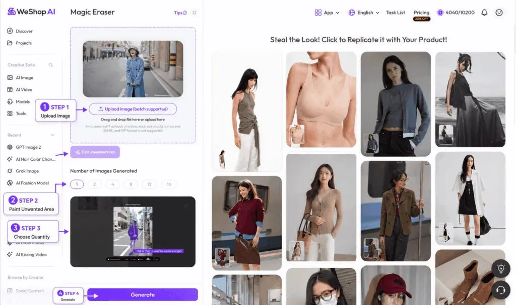 Illustration of object cleanup and image review
