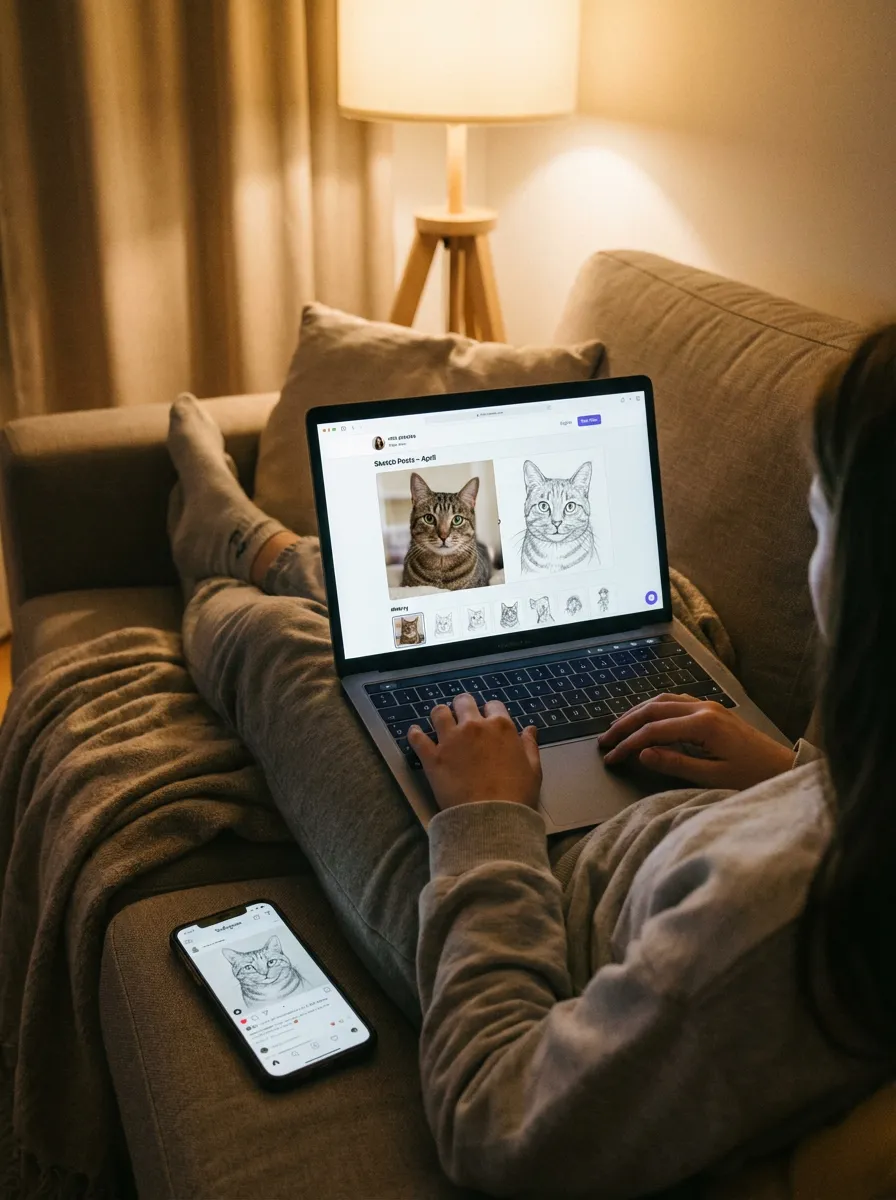 ai photo to sketch converter by weshop ai