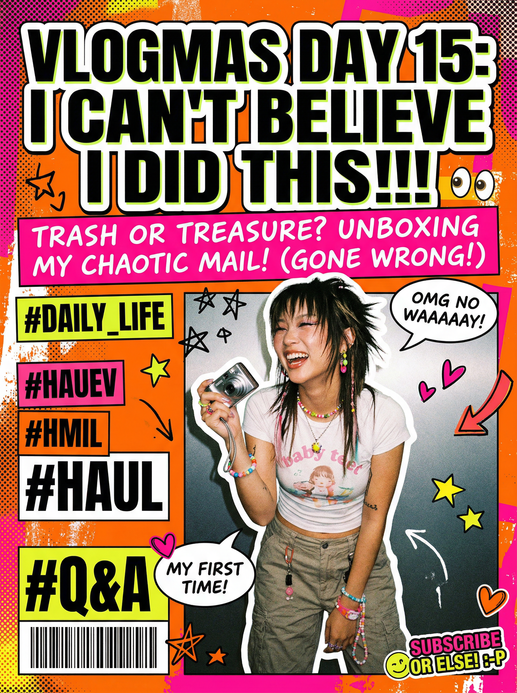 Y2K style YouTube cover design with bold typography generated by nano banana 2 by WeShop AI