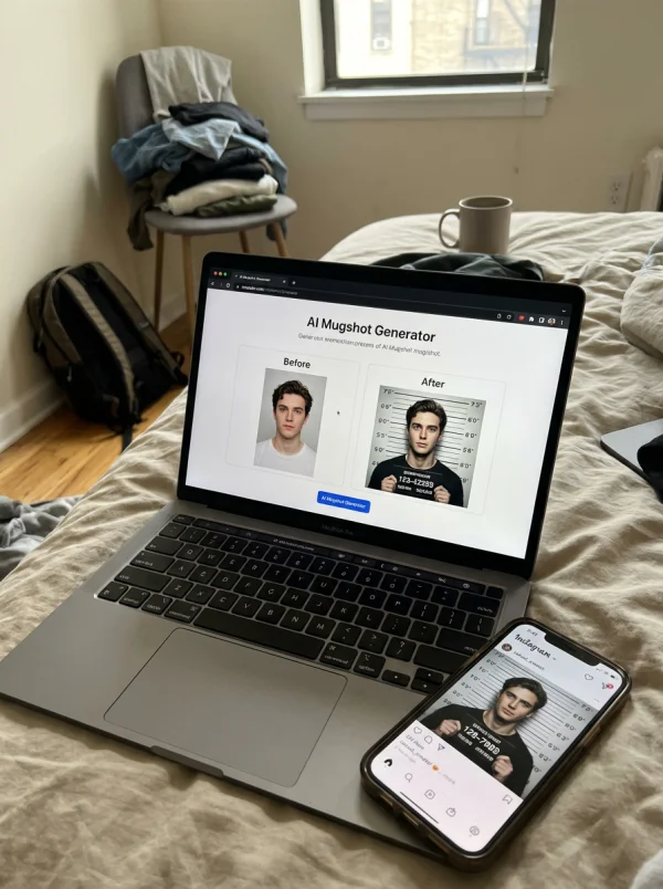 ai mugshot generator oleh weshop ai