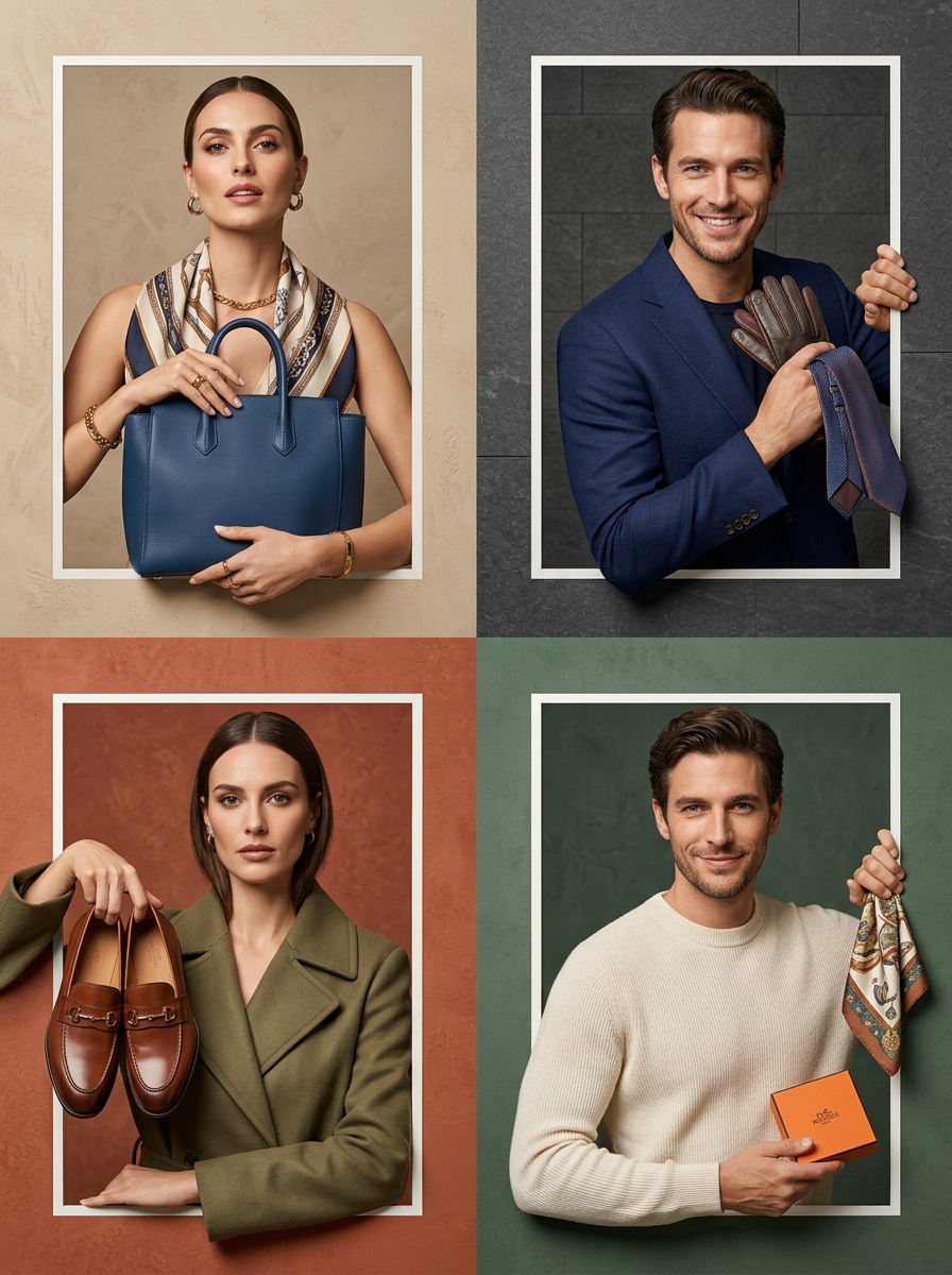 Luxury fashion brand advertisement with multiple models generated by nano banana 2 by WeShop AI